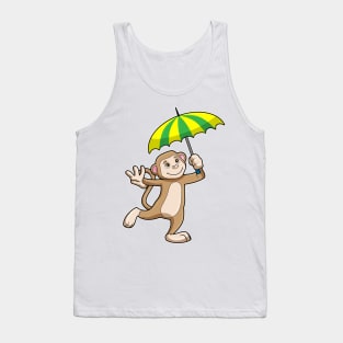 Monkey Rain Umbrella Tank Top